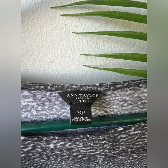 Ann Taylor Gray Asymmetrical Ruched Tank Top - Picture 6 of 7